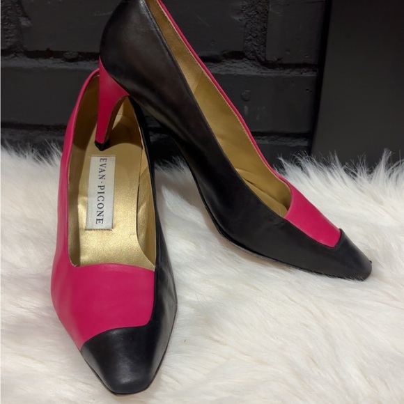 Evan Picone Shoes - Evan Picone Black and Pink Women's Heels